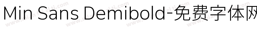 Min Sans Demibold字体转换